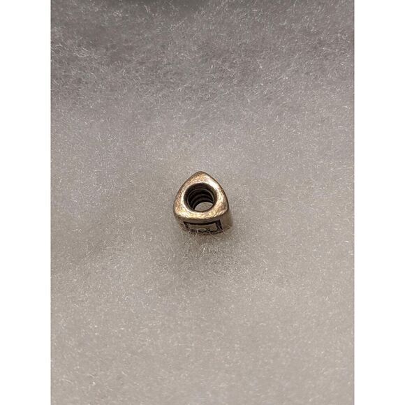 NEW Pandora Alphabet "F" Triangle Block Bead .925 Sterling Silver - Picture 2 of 3